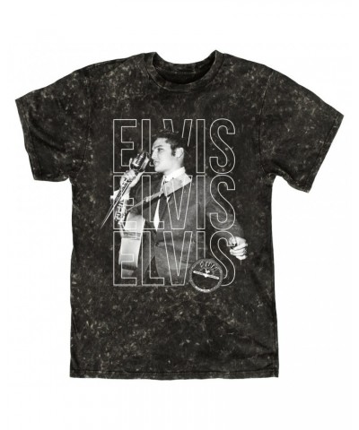 Elvis Presley T-shirt | Live Sun Triple Logo Mineral Wash Shirt $10.78 Shirts