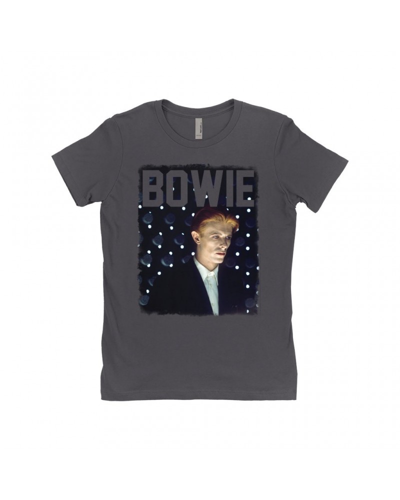 David Bowie Ladies' Boyfriend T-Shirt | The Man Who Fell To Earth Album Photo Design Shirt $10.23 Shirts