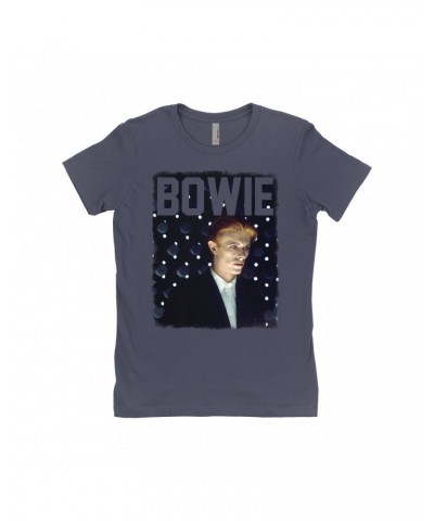 David Bowie Ladies' Boyfriend T-Shirt | The Man Who Fell To Earth Album Photo Design Shirt $10.23 Shirts