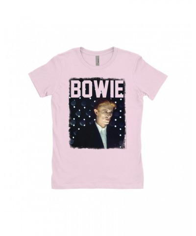 David Bowie Ladies' Boyfriend T-Shirt | The Man Who Fell To Earth Album Photo Design Shirt $10.23 Shirts