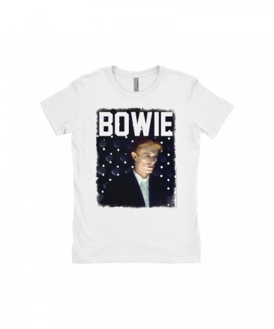 David Bowie Ladies' Boyfriend T-Shirt | The Man Who Fell To Earth Album Photo Design Shirt $10.23 Shirts