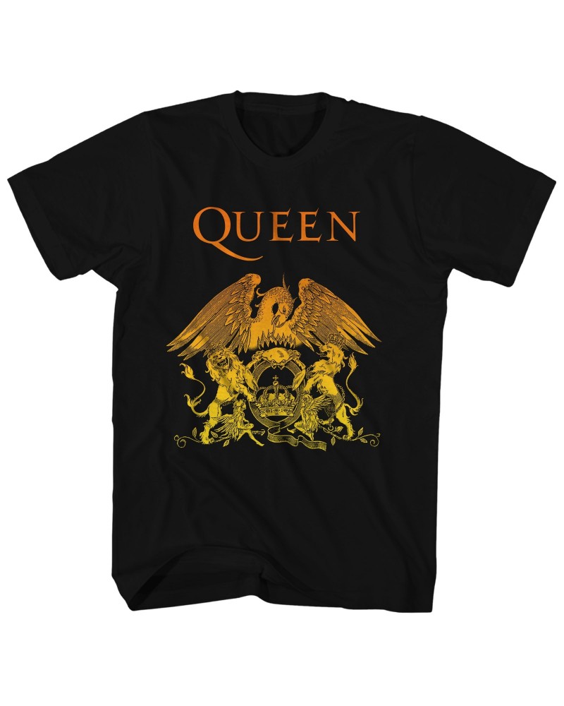 Queen T-Shirt | Golden Gradient Crest Shirt $10.98 Shirts