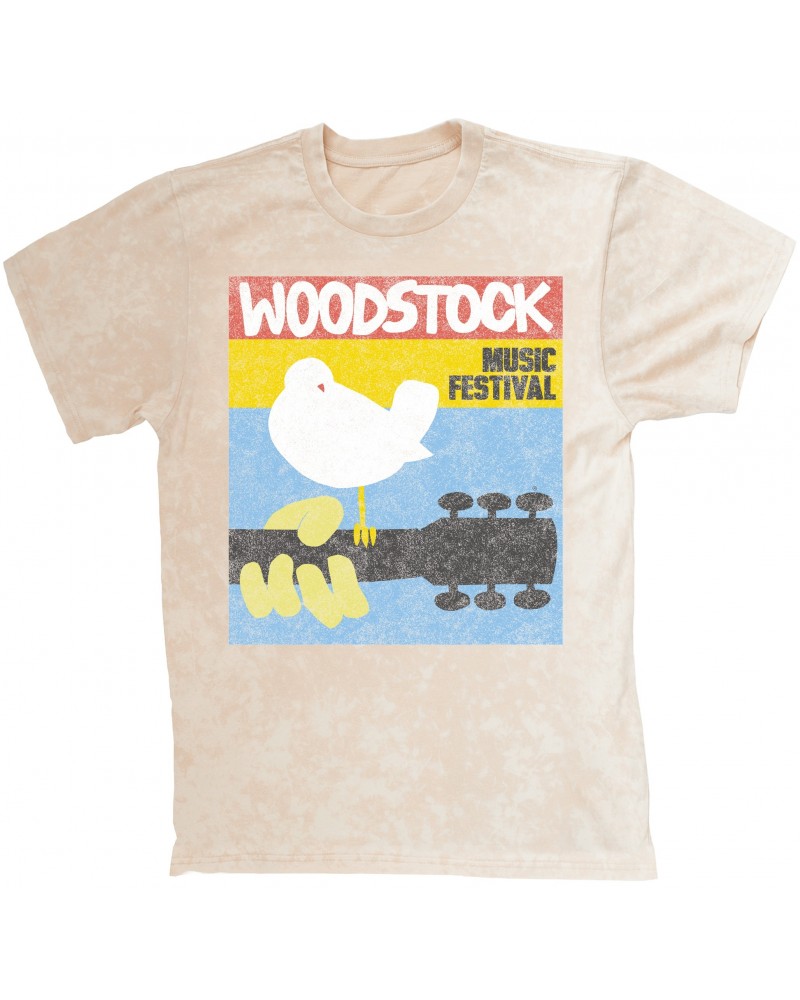 Woodstock T-shirt | Retro Music Festival Mineral Wash Shirt $12.58 Shirts