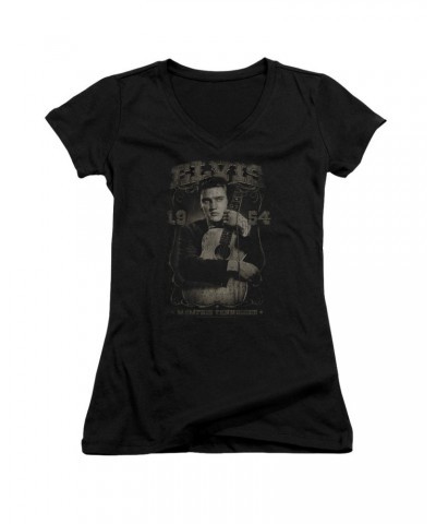 Elvis Presley Junior's V-Neck Shirt | 1954 Junior's Tee $5.94 Shirts