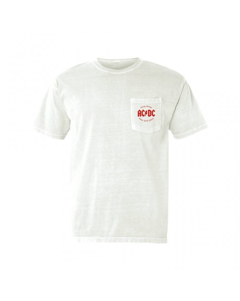 AC/DC T-Shirt | Dirty Deeds Done Dirt Cheap Script Design Pocket T-shirt $10.48 Shirts