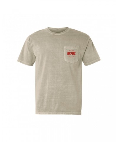 AC/DC T-Shirt | Dirty Deeds Done Dirt Cheap Script Design Pocket T-shirt $10.48 Shirts