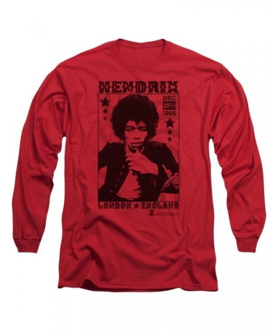 Jimi Hendrix London 1966 Long Sleeve T-Shirt $12.60 Shirts