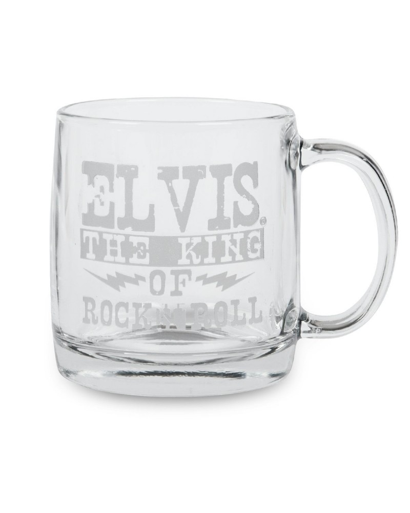 Elvis Presley King Etched Glass Mug $8.75 Drinkware