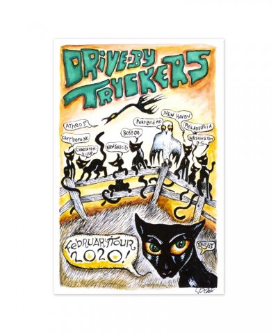 Drive-By Truckers February 2020 Tour Poster $12.30 Decor