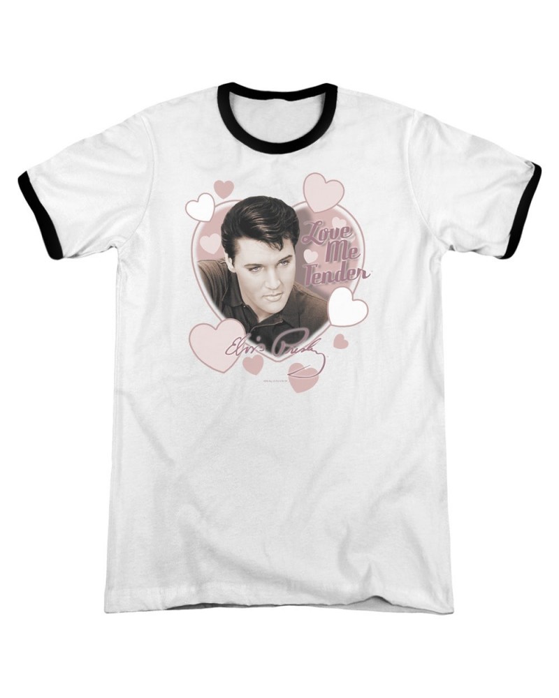 Elvis Presley Shirt | LOVE ME TENDER Premium Ringer Tee $9.02 Shirts