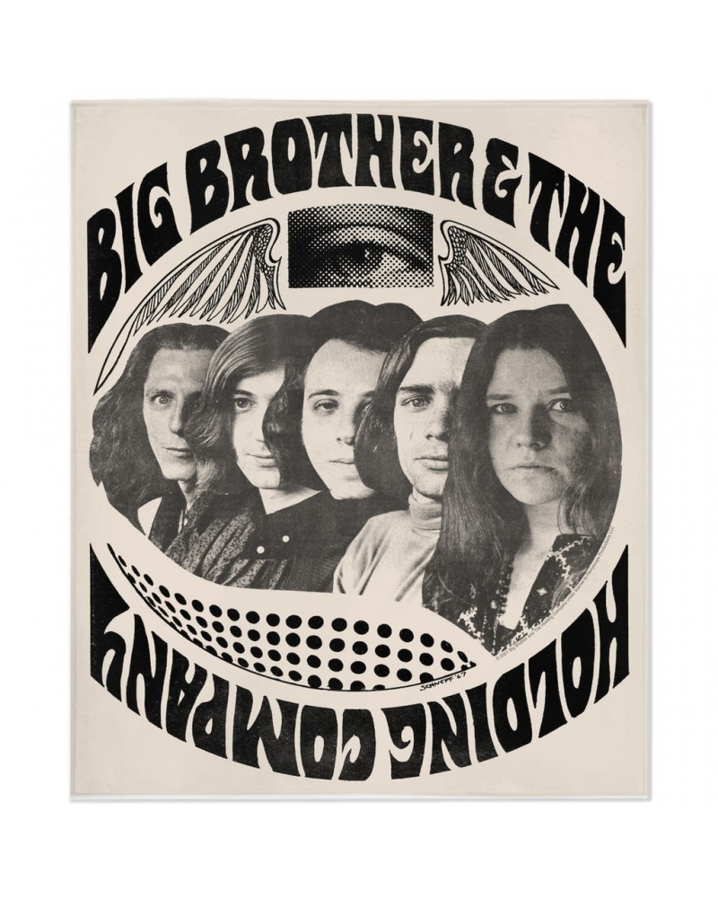 Big Brother & The Holding Company Minky Blanket | Feat. Janis Joplin 1967 Poster Blanket $22.54 Blankets